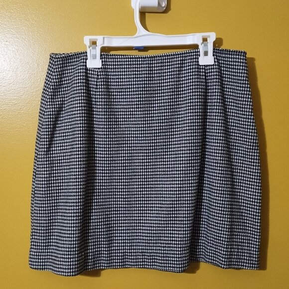 Vtg Y2K The Limited Houndstooth Wool Blend Mini Skirt Sz 10 Indie Preppy Classic - Picture 1 of 5